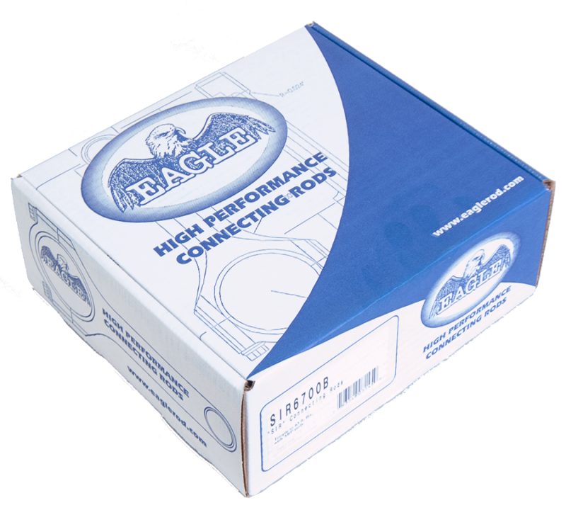 Eagle Chevrolet BB 6.700in 6.700in 5140 Steel 7/16in Bolts I-Beam Connecting Rods - Set of 8 - SIR6700B