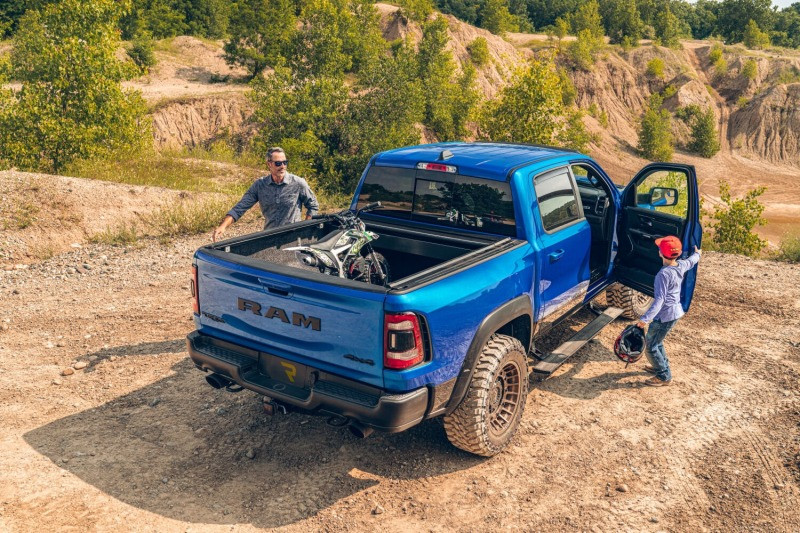 AMP Research 2025 RAM 1500 (Gas ONLY) PowerStep Plug & Play - Black - 76364-01A Photo - lifestyle view