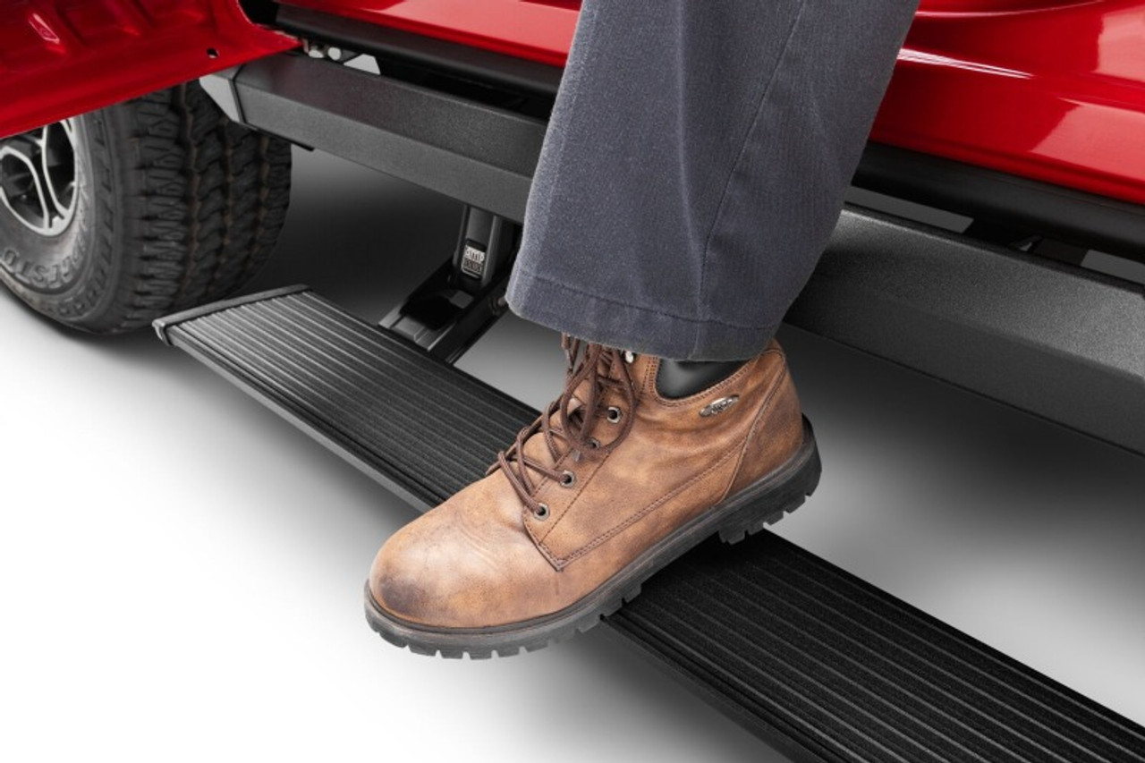 AMP Research 2021 Ford F-150 SuperCrew & 22-23 F-150 Lightning CC PowerStep XL - Black - 77152-01A
