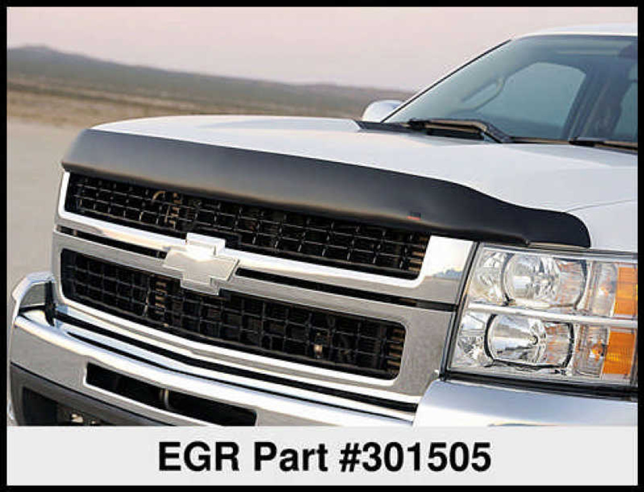 EGR 07-13 Chev Silverado Superguard Hood Shield - Matte - 301505