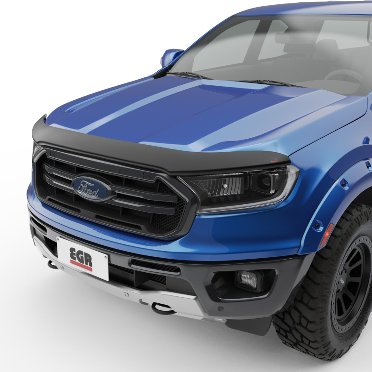 EGR 19+ Ford Ranger Superguard Hood Guard Matte Black - 303555