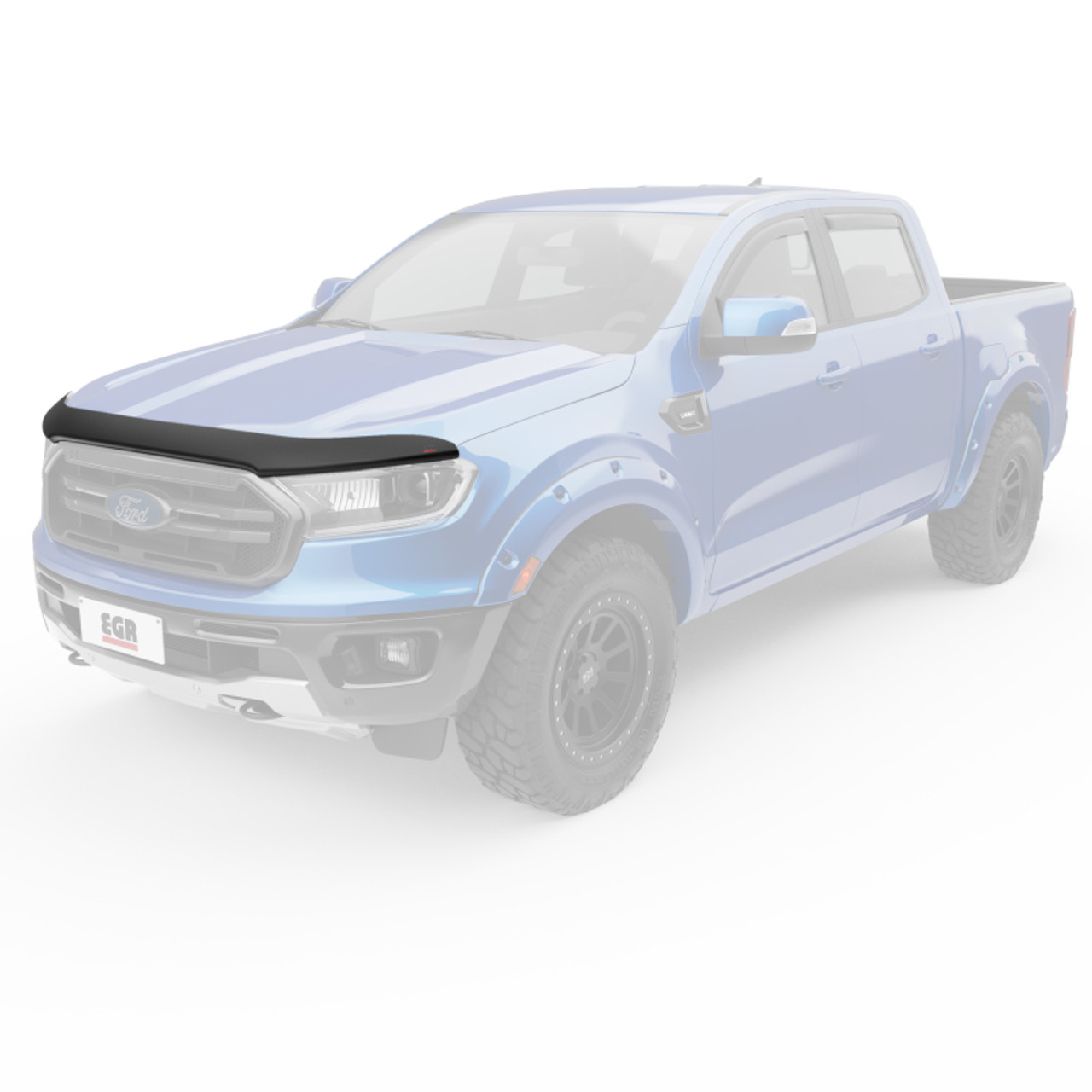 EGR 19+ Ford Ranger Superguard Hood Guard Matte Black - 303555