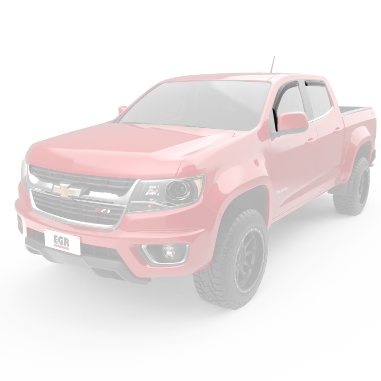 EGR 15+ Chevy Colorado/GMC Canyon Crew Cab In-Channel Window Visors - Set of 4 - 571391