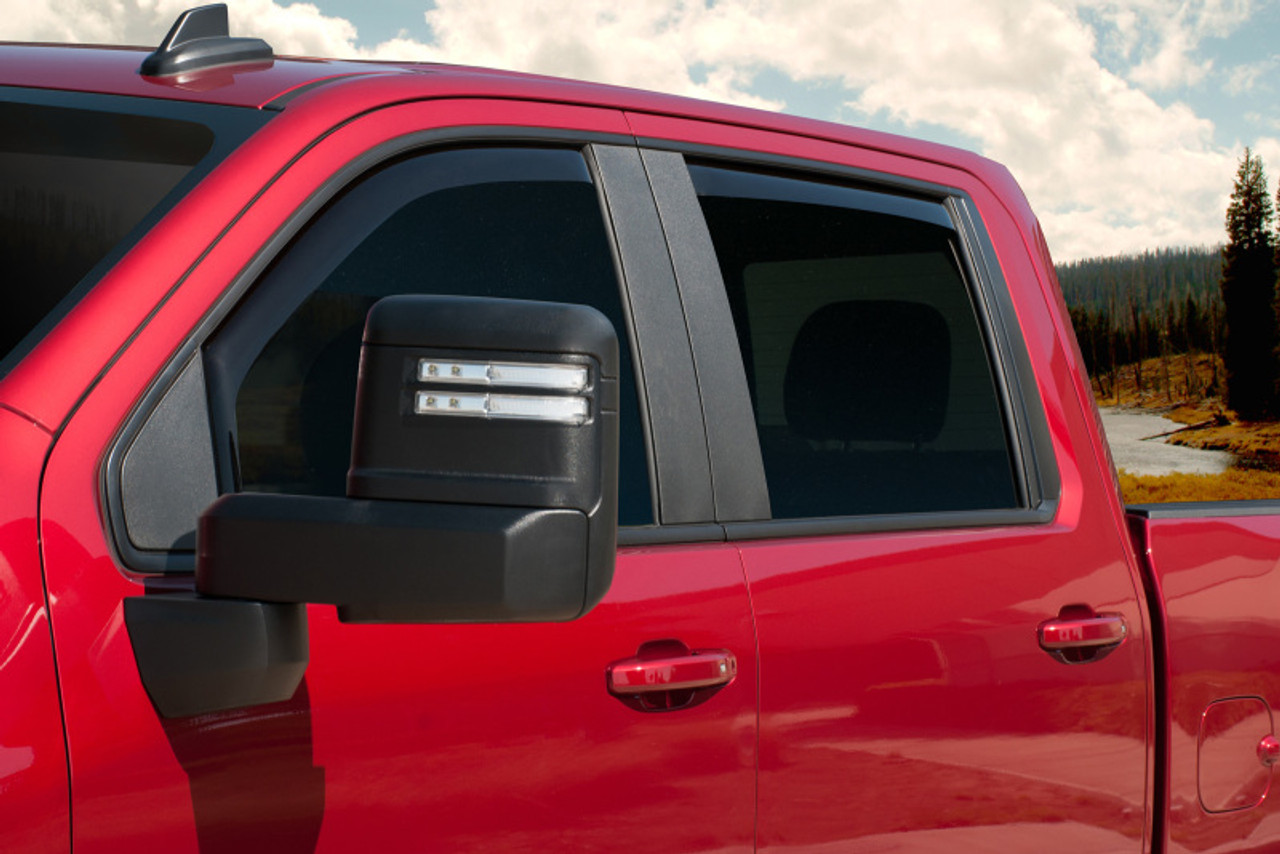 EGR 2019 Chevy 1500 Crew Cab In-Channel Window Visors - Dark Smoke - 571651