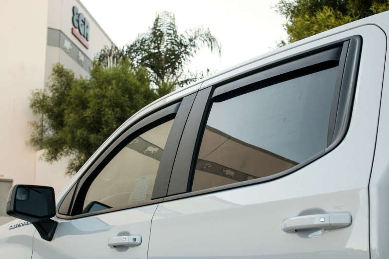 EGR 2019 Chevy 1500 Crew Cab In-Channel Window Visors - Matte - 571695