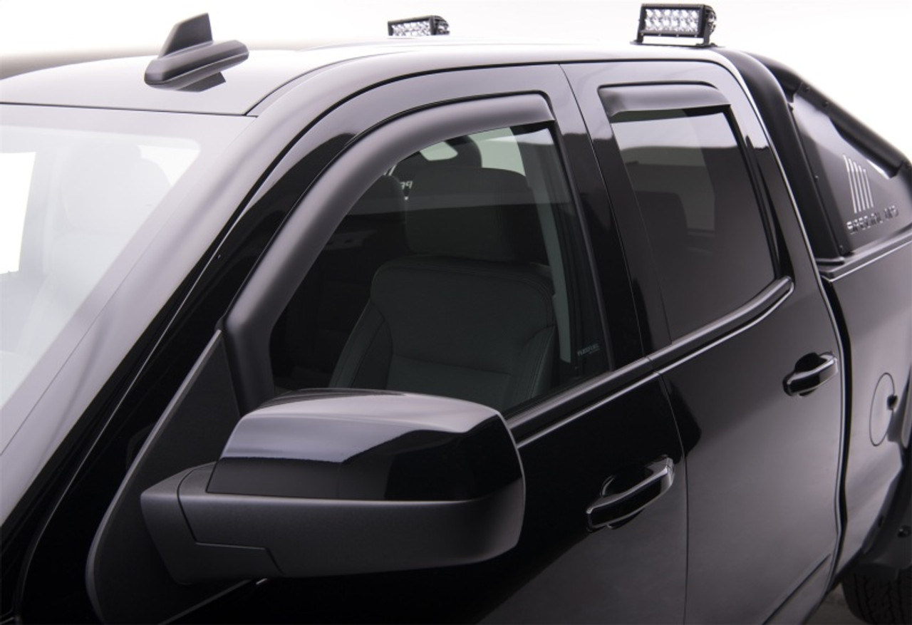 EGR 14+ Chev Silverado/GMC Sierra Crw Cab In-Channel Window Visors - Set of 4 - Matte (571775) - 571775