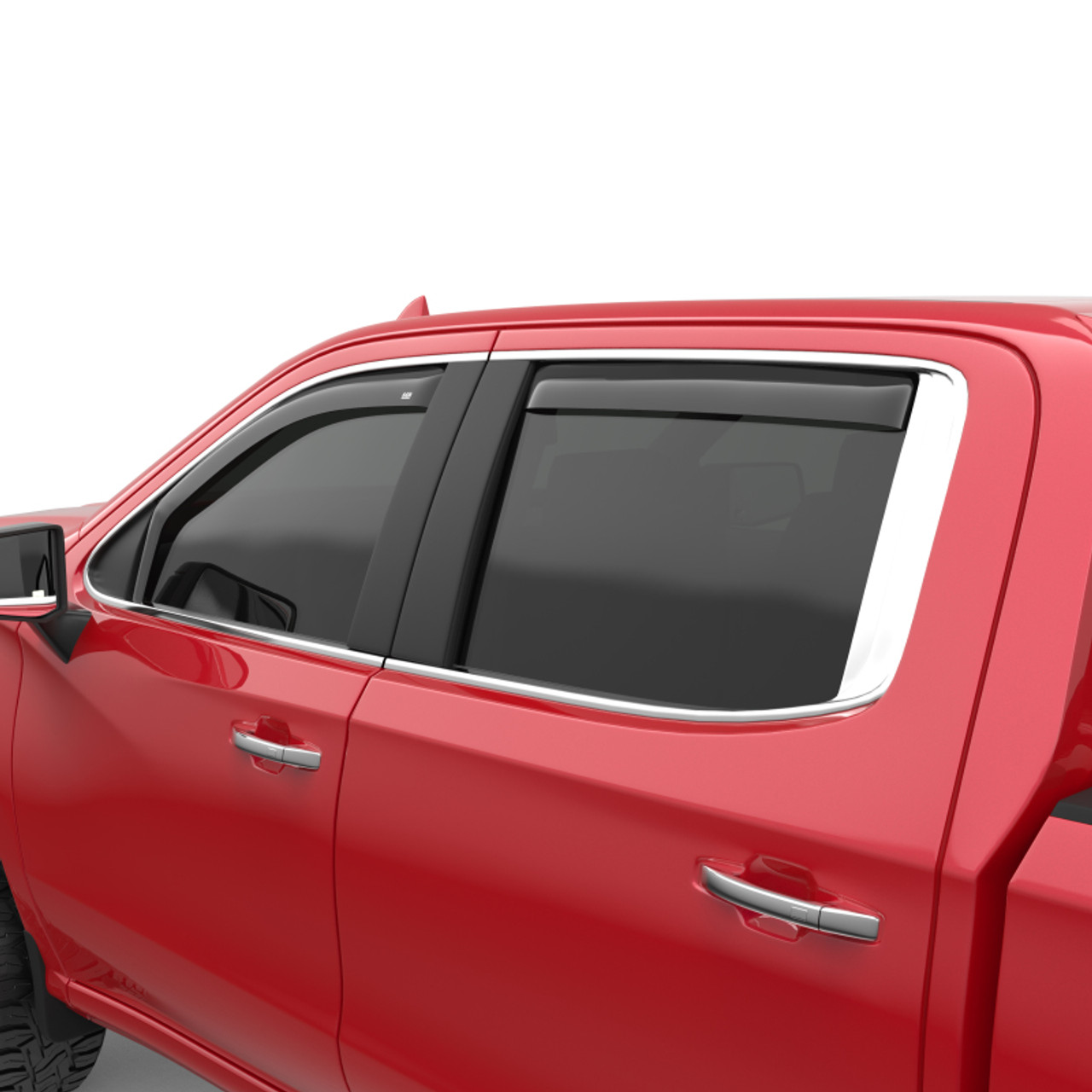EGR 2019 Chevy 1500 Double Cab In-Channel Window Visors - Dark Smoke - 571891