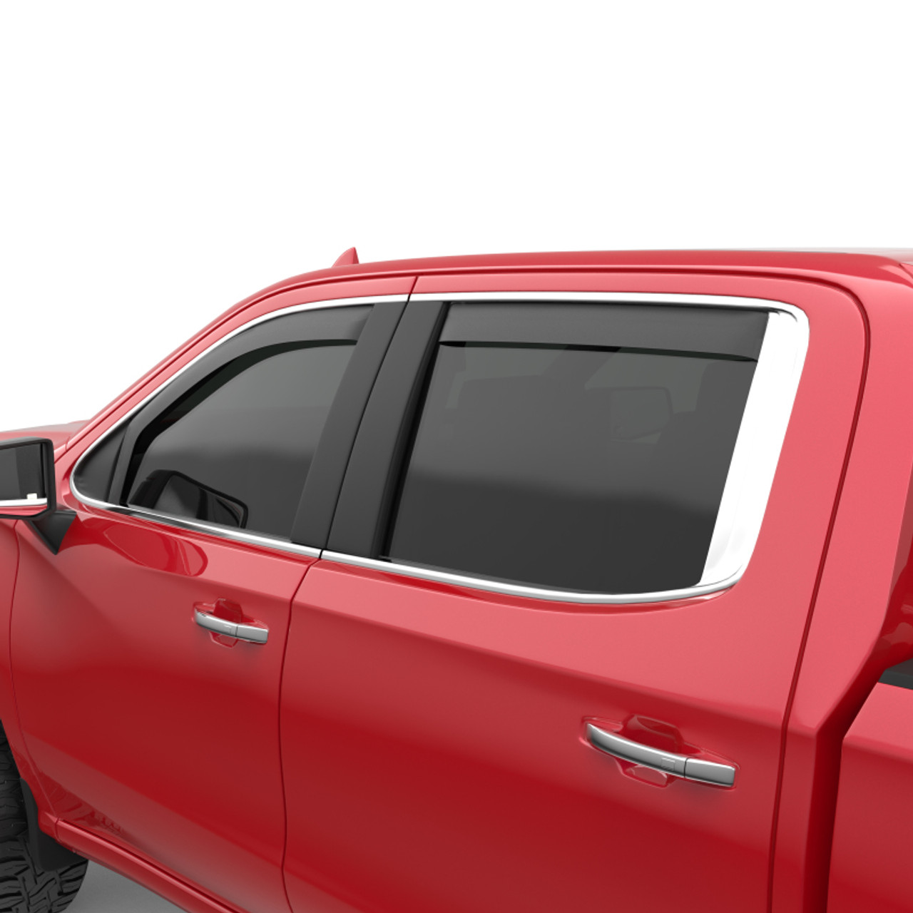 EGR 2019 Chevy 1500 Double Cab In-Channel Window Visors - Matte - 571895