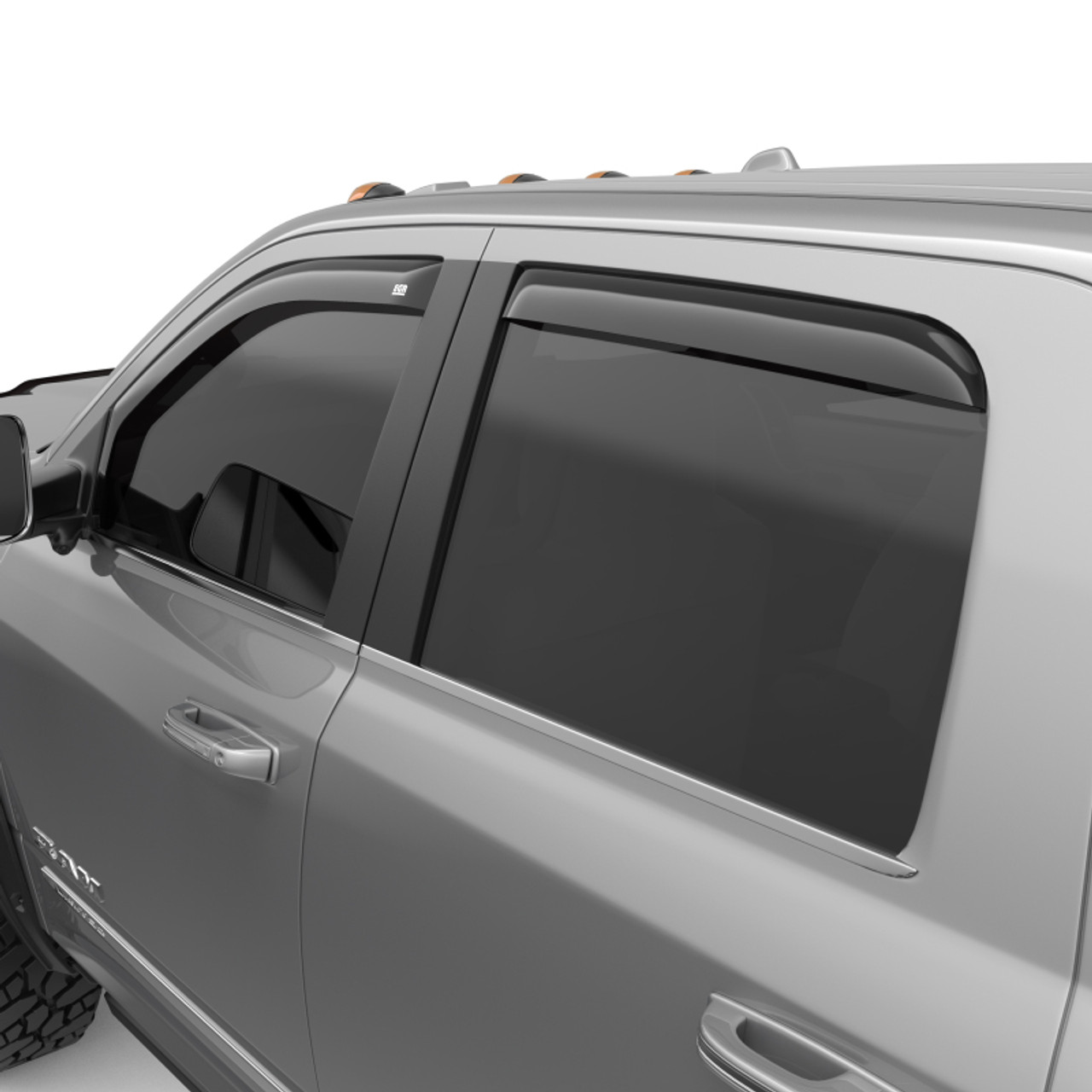 EGR 2020+ Ram HD Crew/Mega Cab In-Channel Window Visors Set of 4 - Dark Smoke - 572861