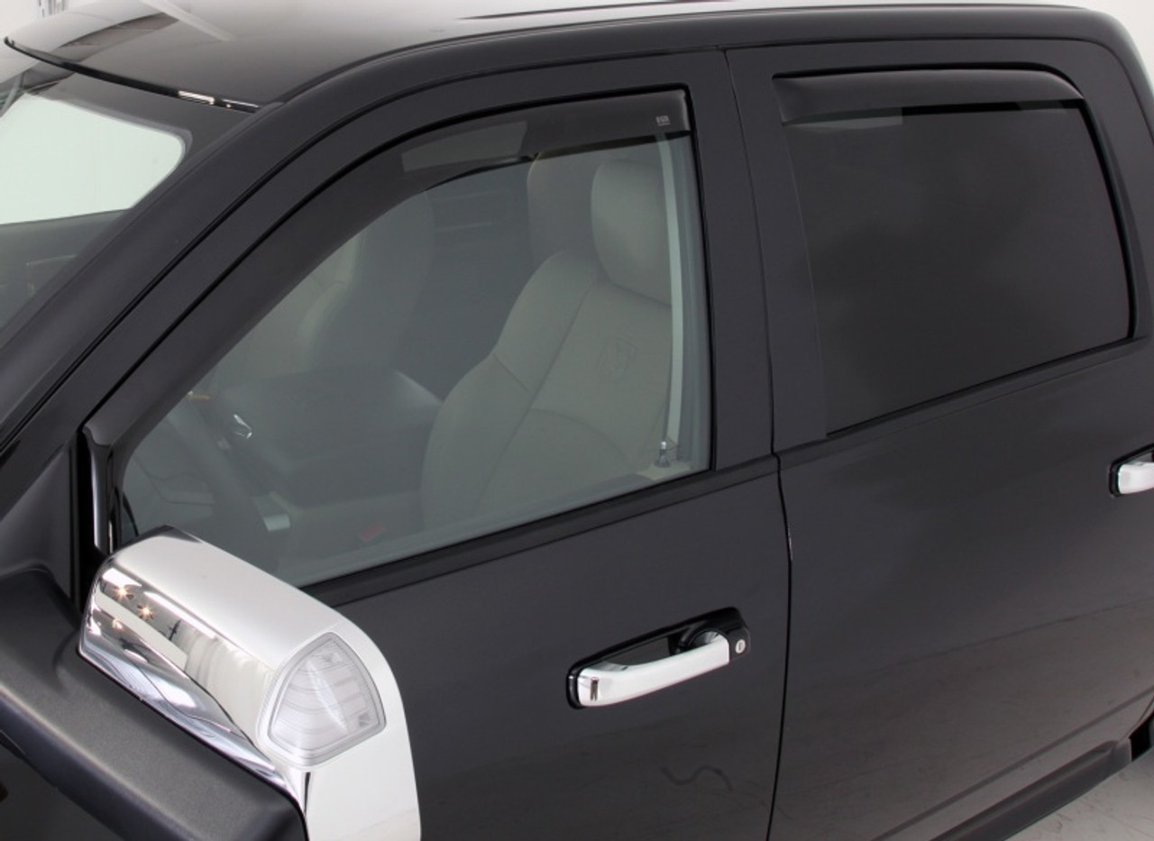 EGR 2019 Dodge Ram 1500 Quad Cab SlimLine In-Channel WindowVisors Set of 4 - Dark Smoke - 572961