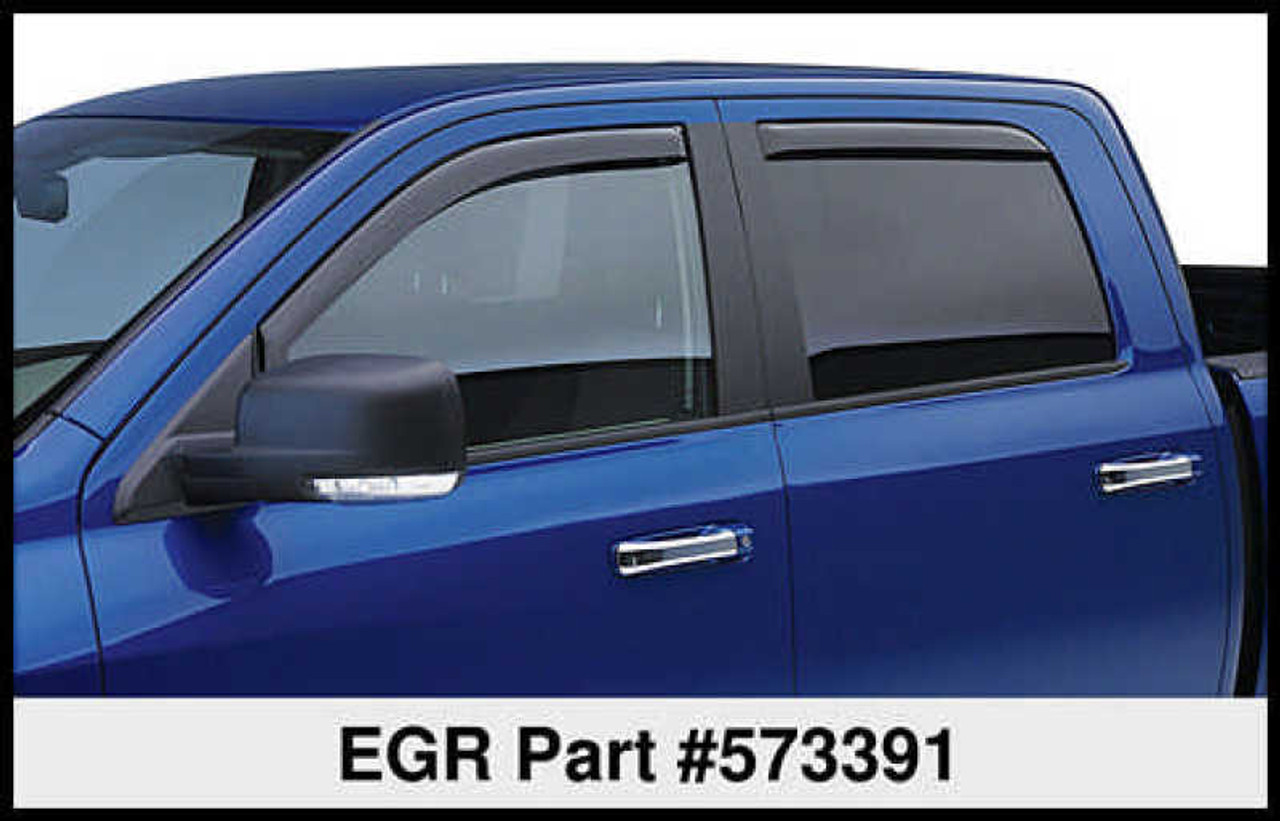 EGR 09+ Ford F/S Pickup Crew Cab In-Channel Window Visors - Set of 4 (573391) - 573391