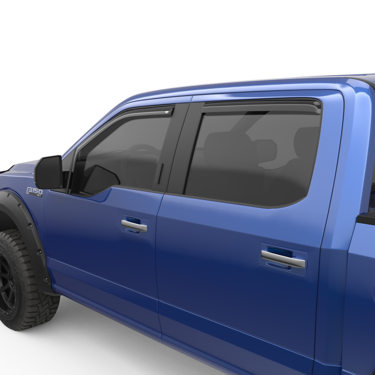 EGR 15+ Ford F150 Super Cab In-Channel Window Visors - Set of 4 (573471) - 573471