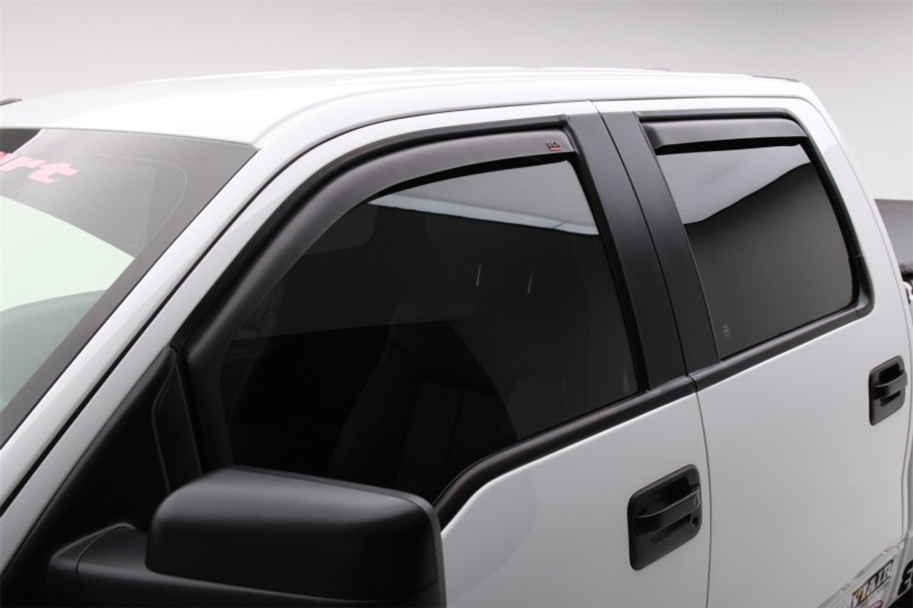 EGR 15+ Ford F150 Super Cab In-Channel Window Visors - Set of 4 - Matte (573475) - 573475