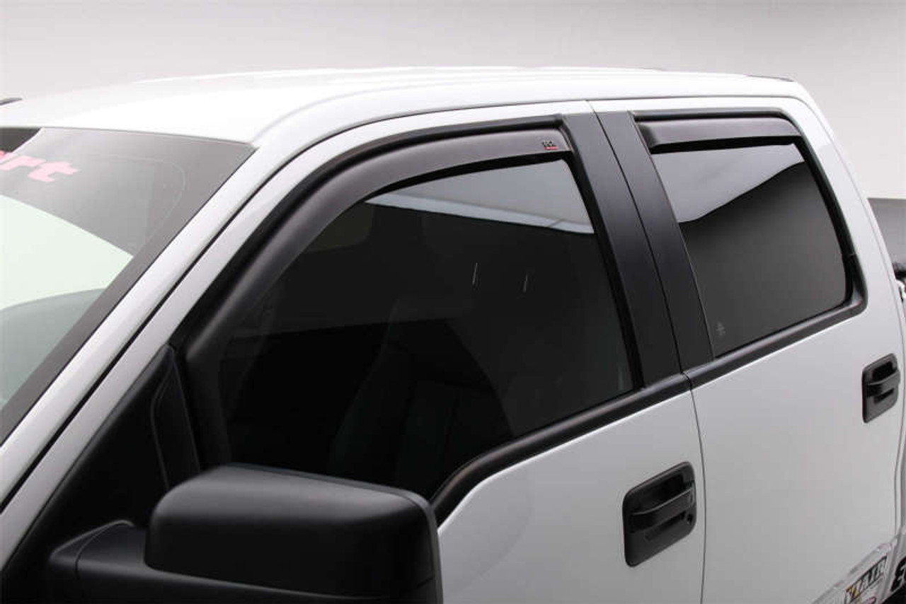 EGR 15+ Ford F150 Super Cab In-Channel Window Visors - Set of 4 - Matte (573475) - 573475