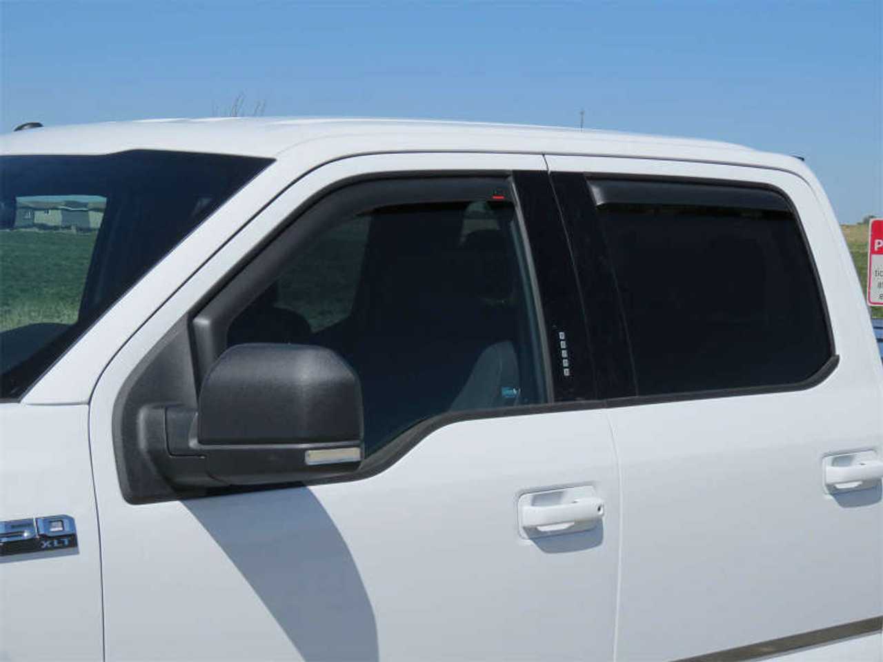 EGR 15+ Ford F150 Crew Cab In-Channel Window Visors - Set of 4 - Matte (573495) - 573495