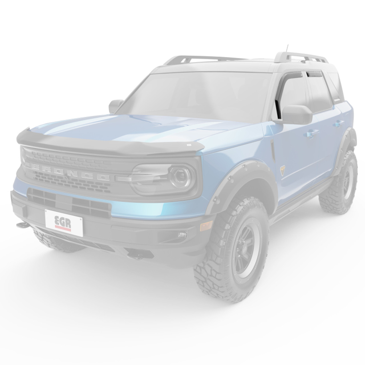 EGR 21-22 Ford Bronco 4 Door In-Channel Window Visors - Matte Black (573565) - 573565