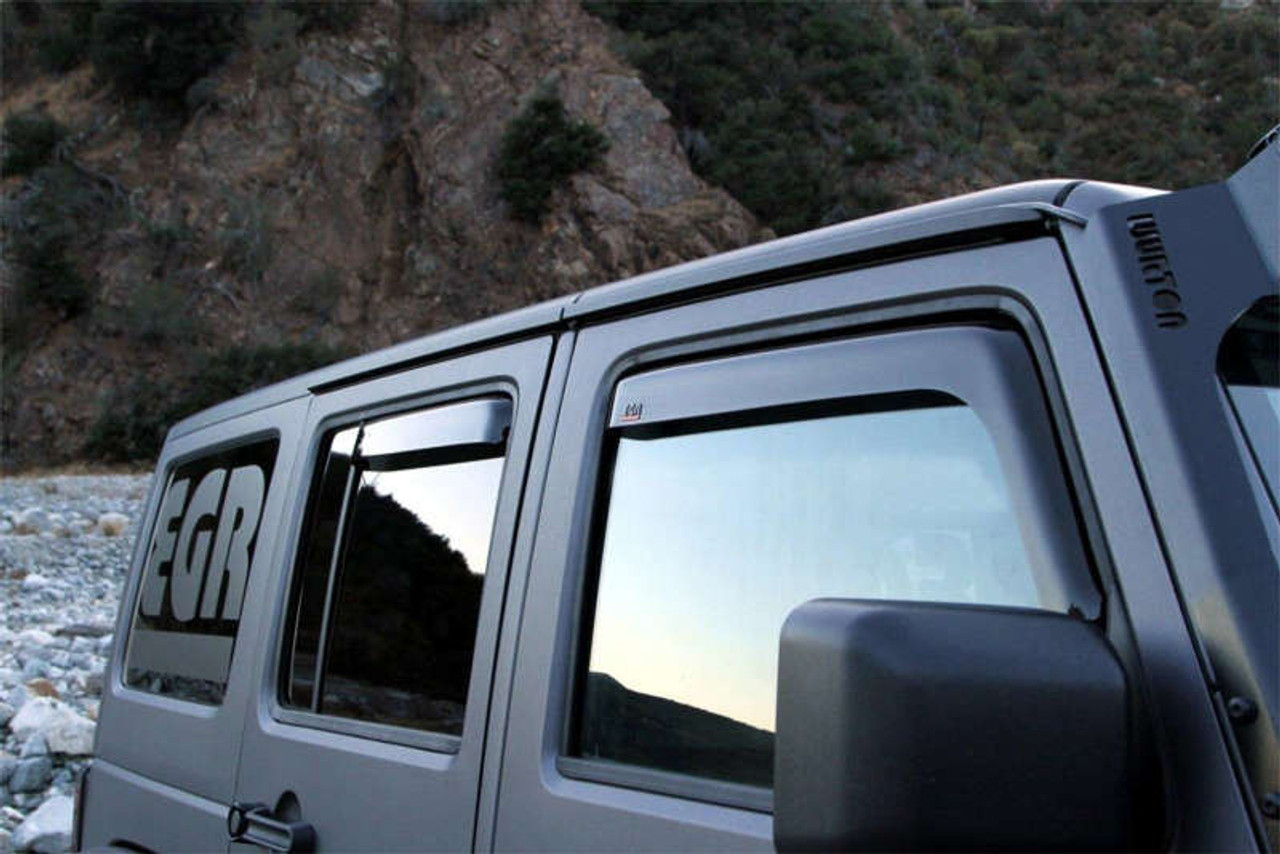 EGR 07+ Jeep Wrangler JK In-Channel Window Visors - Set of 4 - 575151