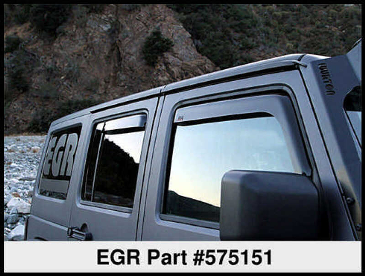 EGR 07+ Jeep Wrangler JK In-Channel Window Visors - Set of 4 - 575151