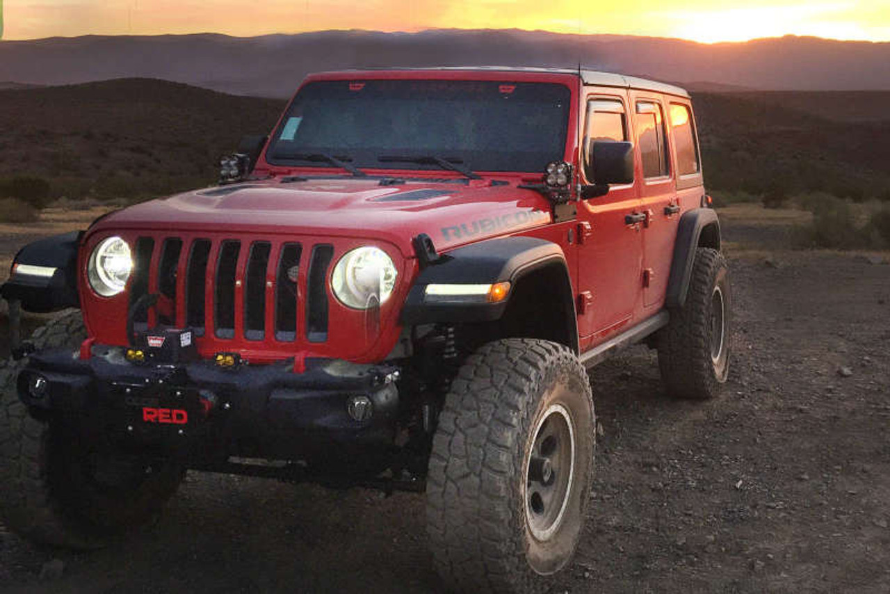 EGR 2018 jeep Wrangler JL SlimLine In-Channel WindowVisors Set of 4 - Dark Smoke - 575251