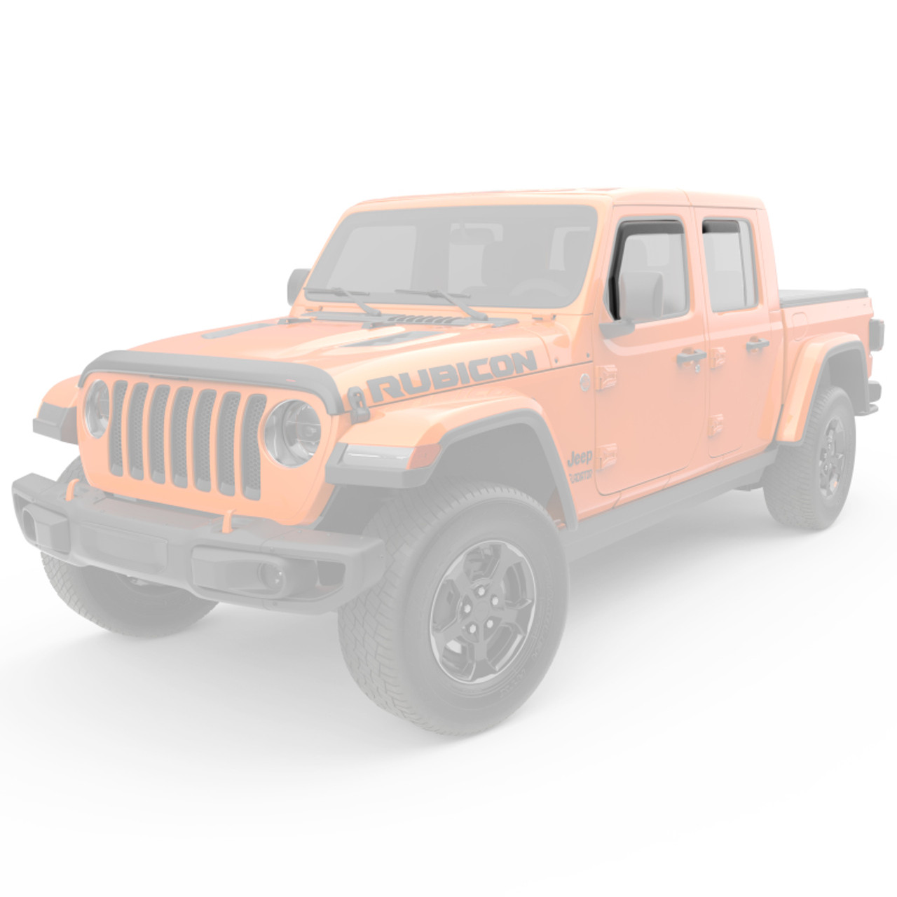 EGR 2018 jeep Wrangler JL SlimLine In-Channel WindowVisors Set of 4 - Dark Smoke - 575251