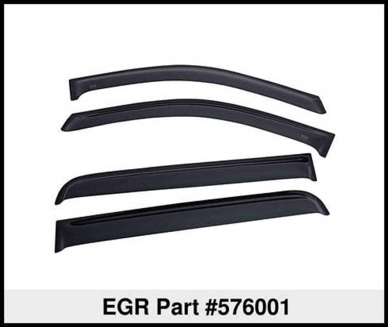 EGR 16-17 Nissan Titan Crew Cab SlimLine Tape-On WindowVisors Set of 4 - Light Smoke - 576001
