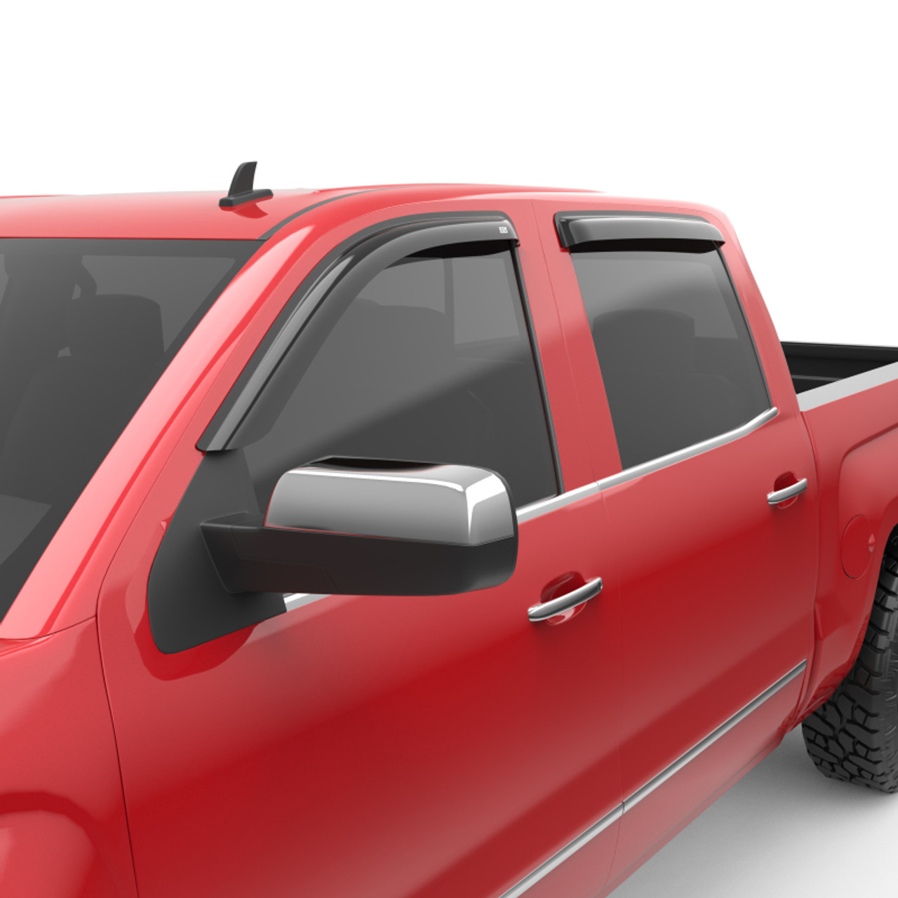 EGR 14+ Chev Silverado Ext Cab Tape-On Window Visors - Set of 4 - 641671