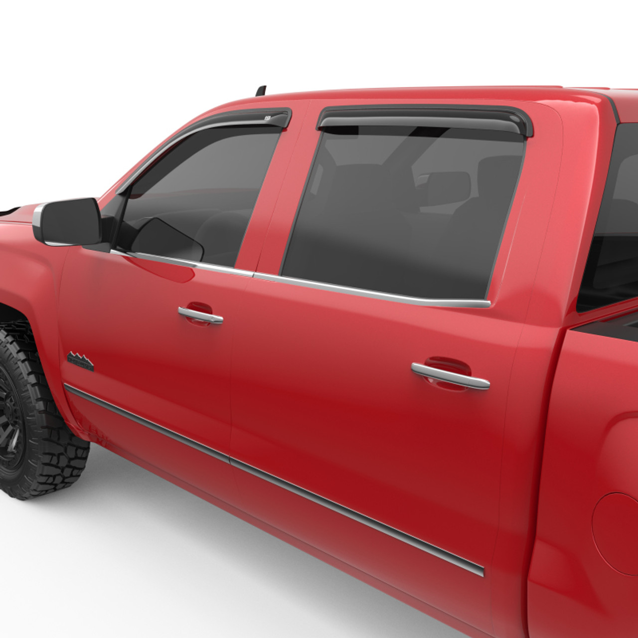 EGR 14+ Chev Silverado Ext Cab Tape-On Window Visors - Set of 4 - 641671