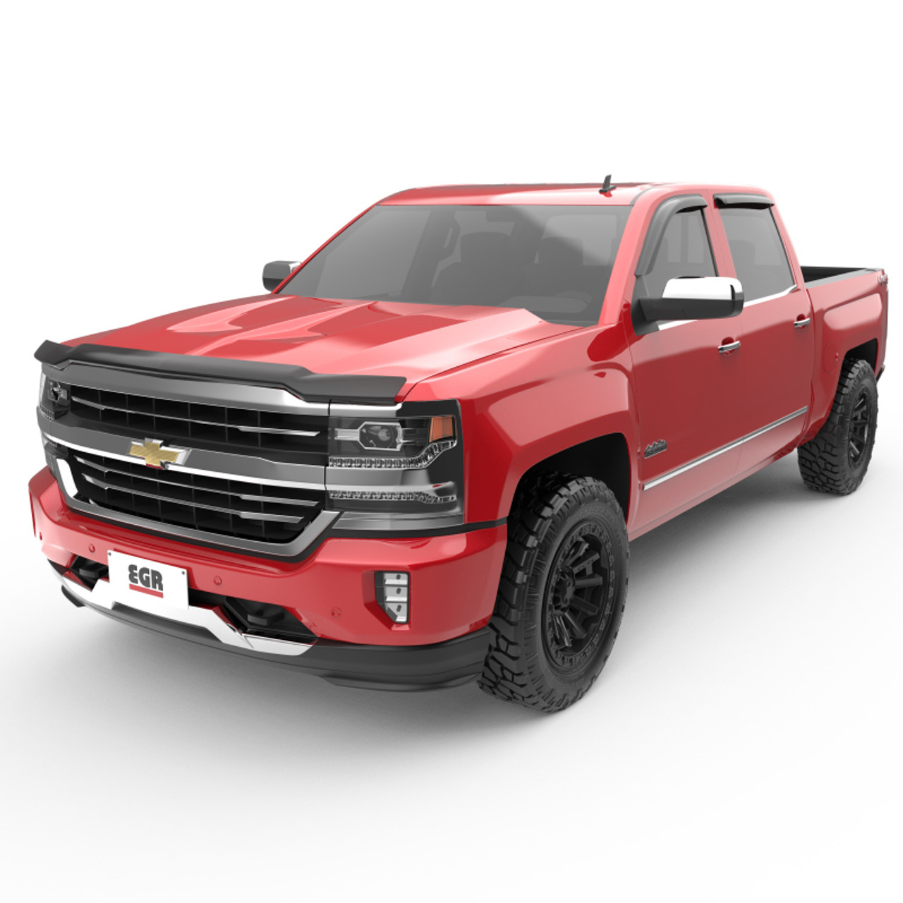 EGR 14+ Chev Silverado Ext Cab Tape-On Window Visors - Set of 4 - 641671