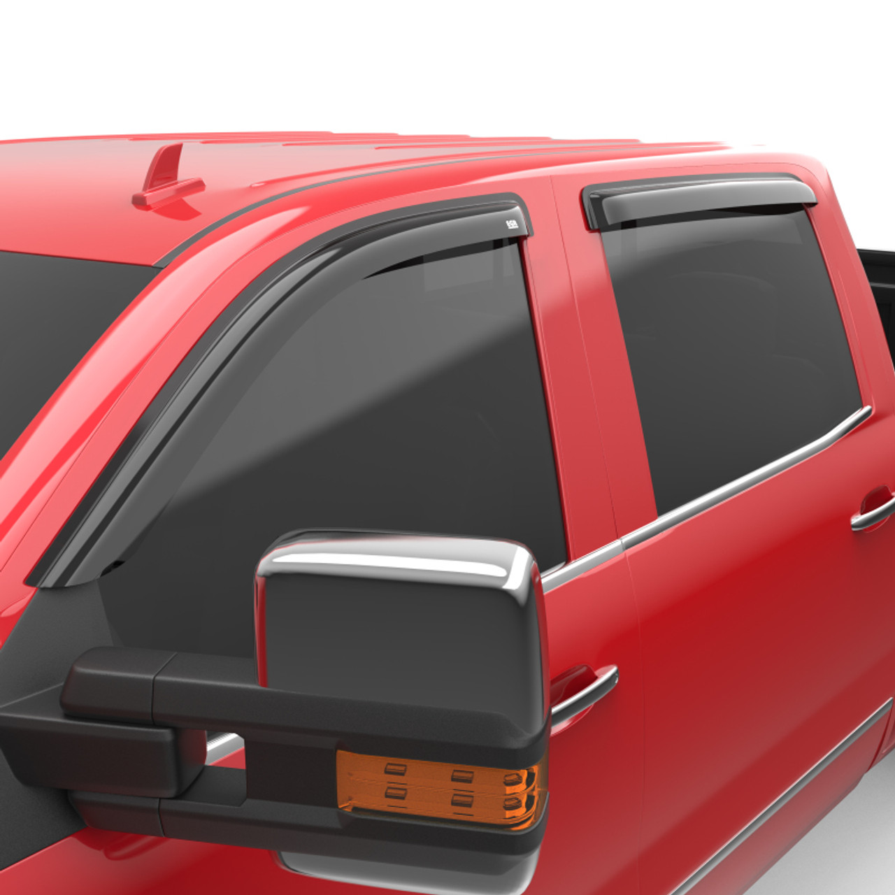EGR 14+ Chev Silverado Crew Cab Tape-On Window Visors - Set of 4 (641771) - 641771