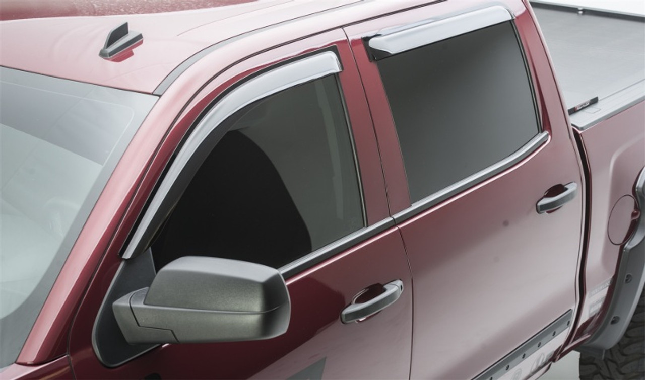 EGR 14+ Chev Silverado Crew Cab Tape-On Window Visors - Set of 4 (641771) - 641771