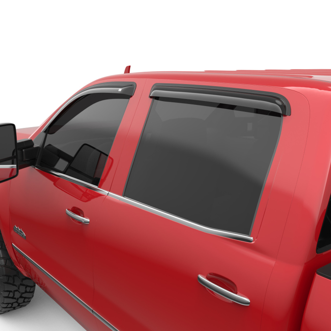 EGR 14+ Chev Silverado Crew Cab Tape-On Window Visors - Set of 4 (641771) - 641771