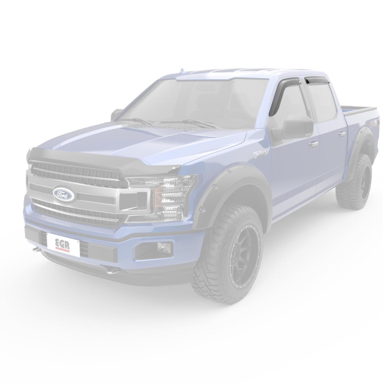 EGR 15+ Ford F150 Super Cab 15+ Tape-On Window Visors - Set of 4 - 643471