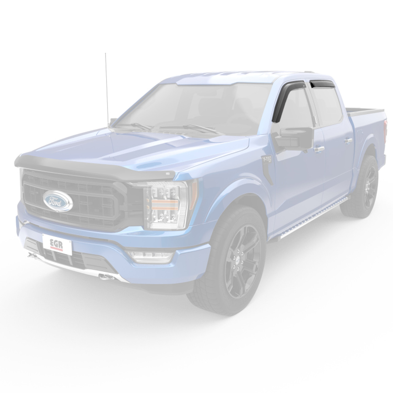 EGR 15+ Ford F150 Crew Cab Tape-On Window Visors - Set of 4 - 643491