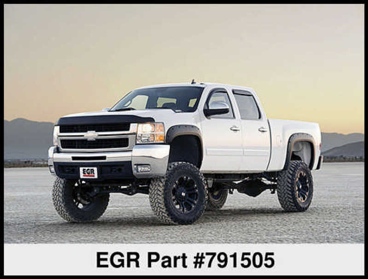 EGR 07-13 Chev Silverado 6-8ft Bed Bolt-On Look Fender Flares - Set - Matte - 791505