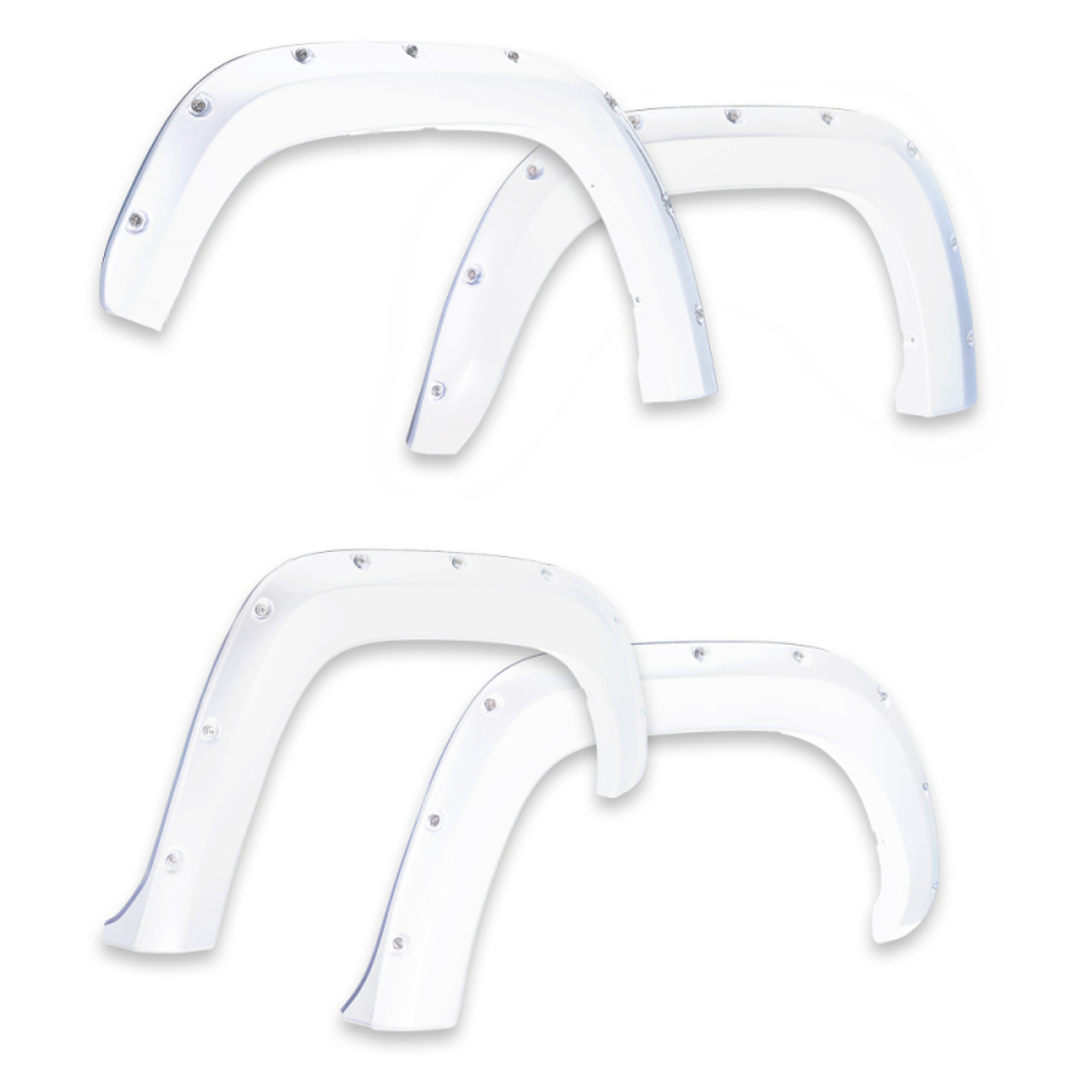 EGR 14+ Chev Silverado 6-8ft Bed Bolt-On Look Color Match Fender Flares - Set - Summit White - 791574-GAZ