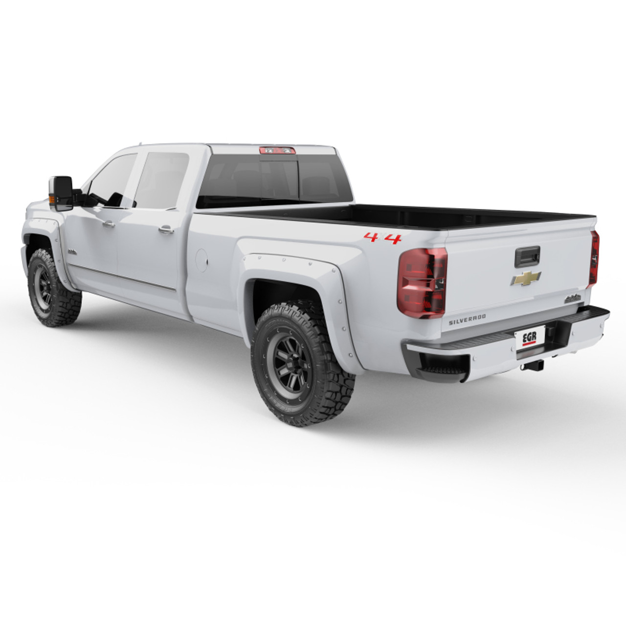 EGR 14+ Chev Silverado 6-8ft Bed Bolt-On Look Color Match Fender Flares - Set - Summit White - 791574-GAZ