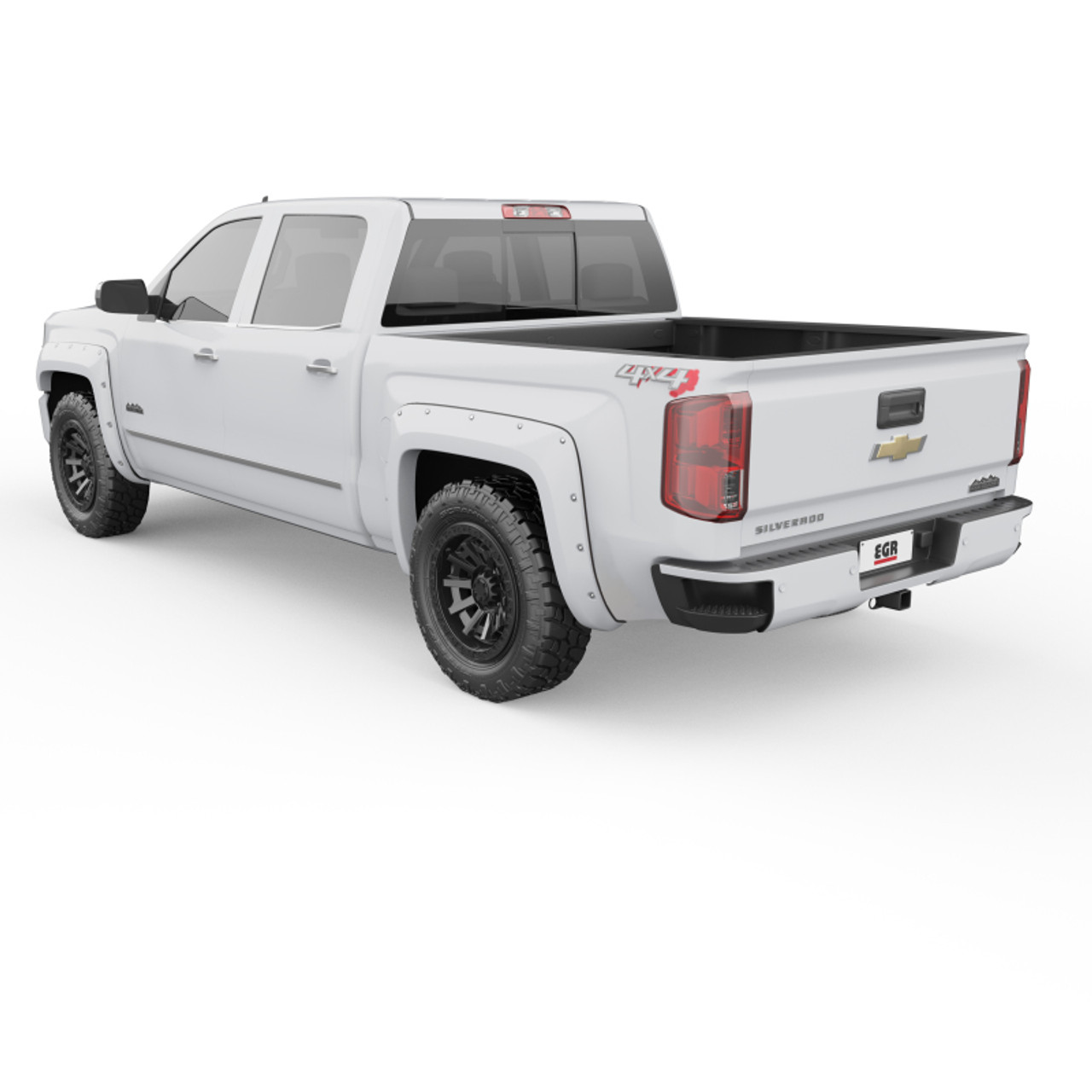 EGR 14+ Chev Silverado 5ft Bed Bolt-On Look Color Match Fender Flares - Set - Summit White - 791674-GAZ