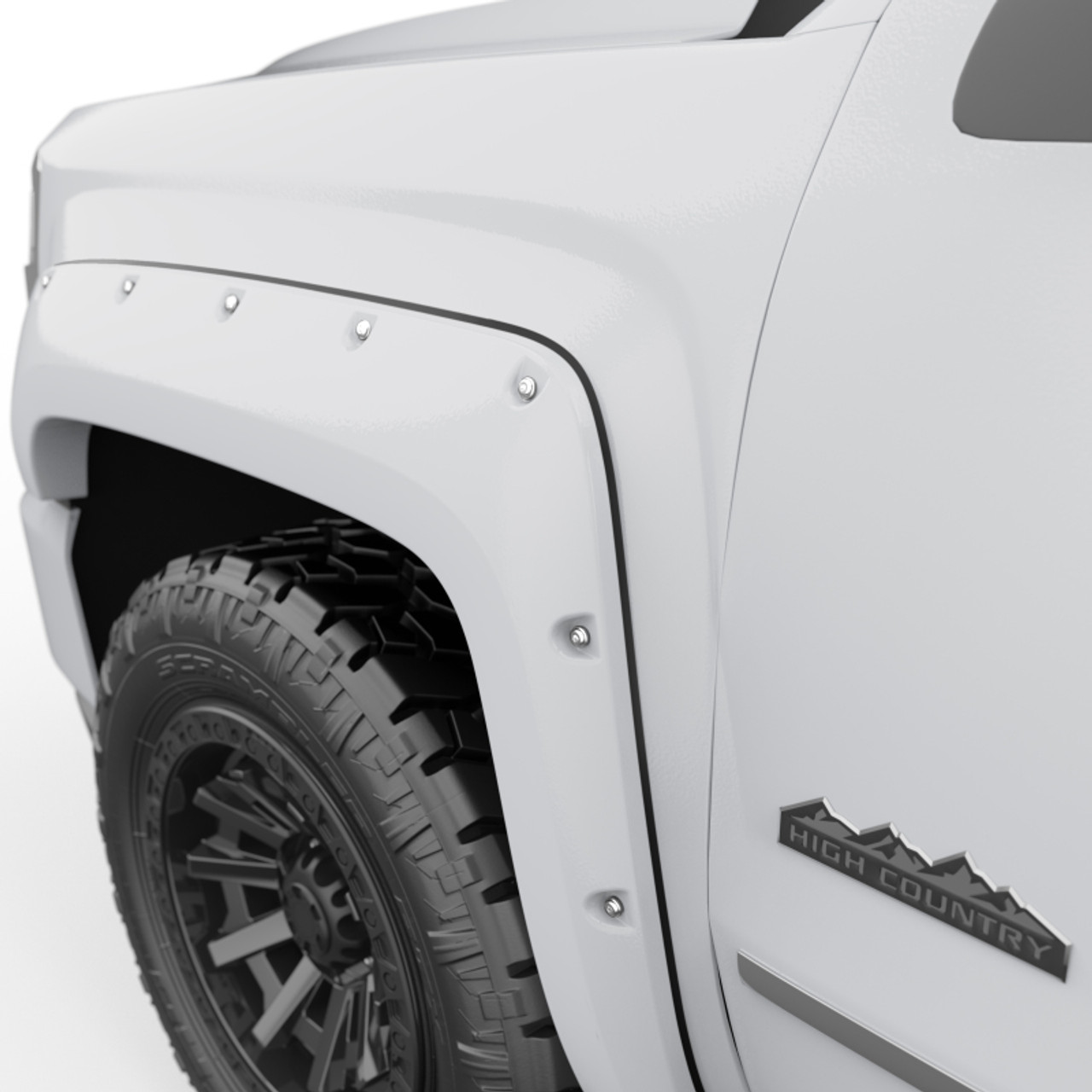 EGR 14+ Chev Silverado 5ft Bed Bolt-On Look Color Match Fender Flares - Set - Summit White - 791674-GAZ