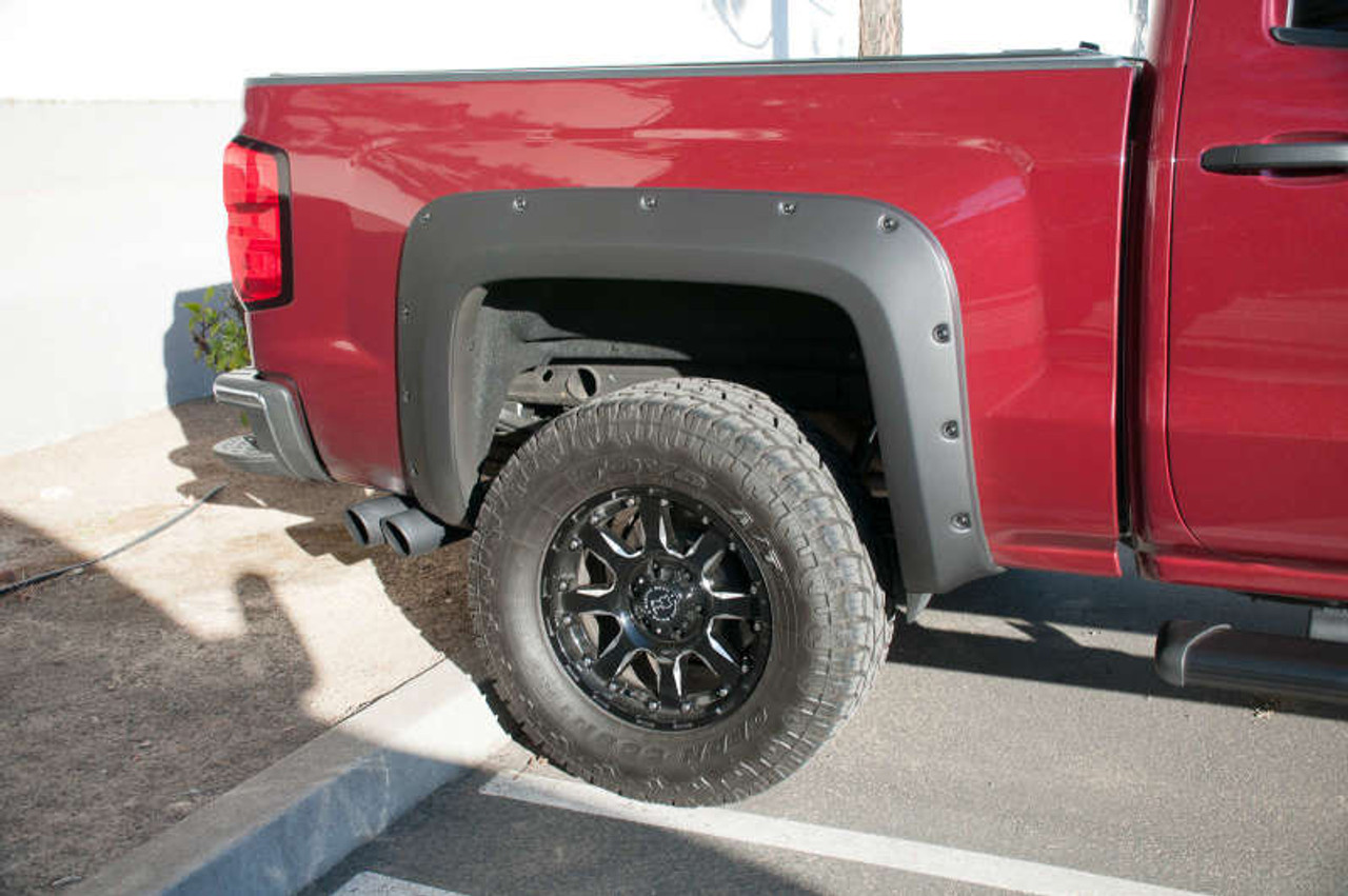 EGR 14+ Chev Silverado 5ft Bed Bolt-On Look Fender Flares - Set - Matte - 791675