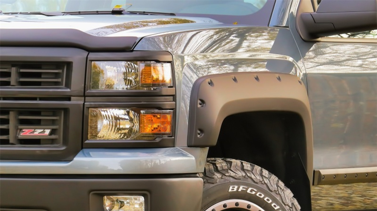 EGR 14+ Chev Silverado 5ft Bed Bolt-On Look Fender Flares - Set - Matte - 791675
