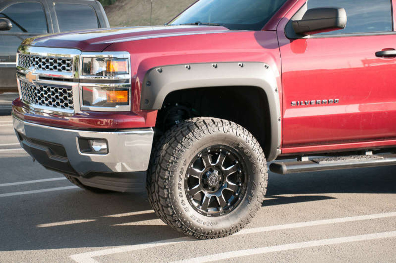 EGR 14+ Chev Silverado 5ft Bed Bolt-On Look Fender Flares - Set - Matte - 791675