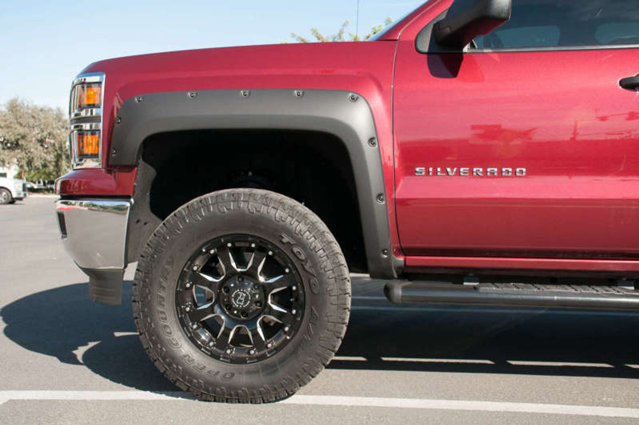 EGR 14+ Chev Silverado 5ft Bed Bolt-On Look Fender Flares - Set - Matte - 791675