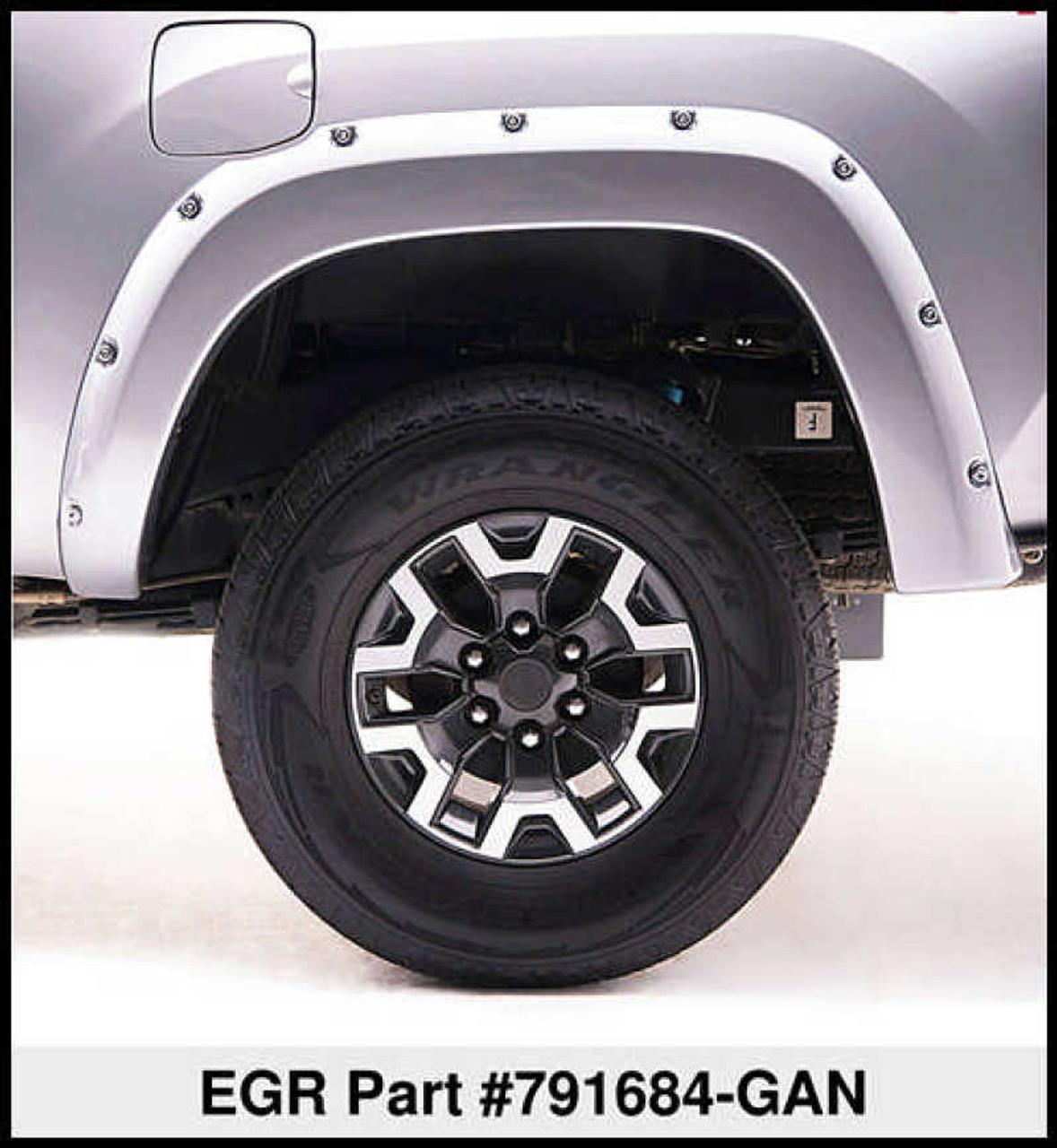 EGR 15+ GMC Sierra HD Bolt-On Look Color Match Fender Flares - Set - FF Switchblade Silver - 791684-GAN