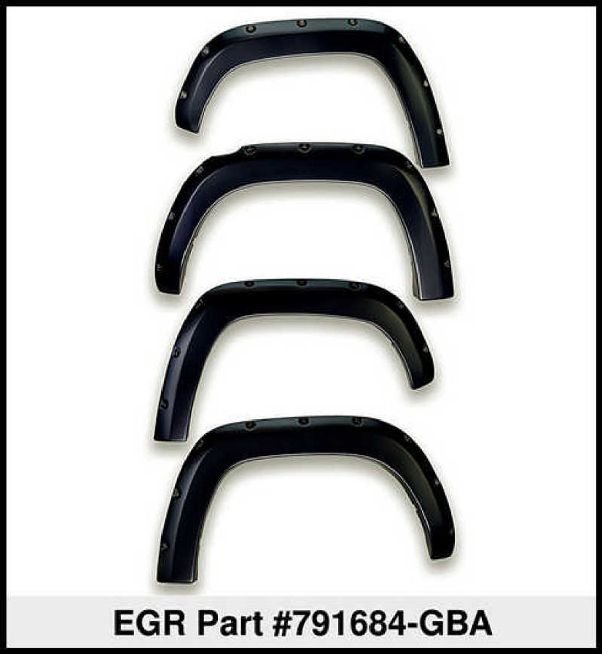 EGR 15+ GMC Sierra HD Bolt-On Look Color Match Fender Flares - Set - Black - 791684-GBA