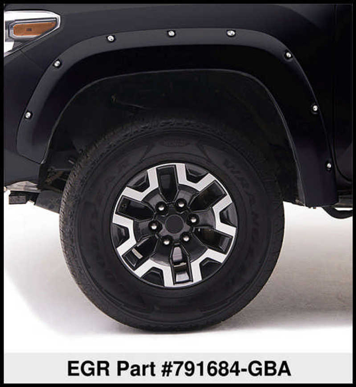 EGR 15+ GMC Sierra HD Bolt-On Look Color Match Fender Flares - Set - Black - 791684-GBA