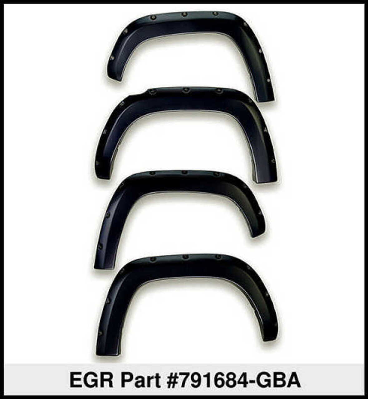 EGR 15+ GMC Sierra HD Bolt-On Look Color Match Fender Flares - Set - Black - 791684-GBA