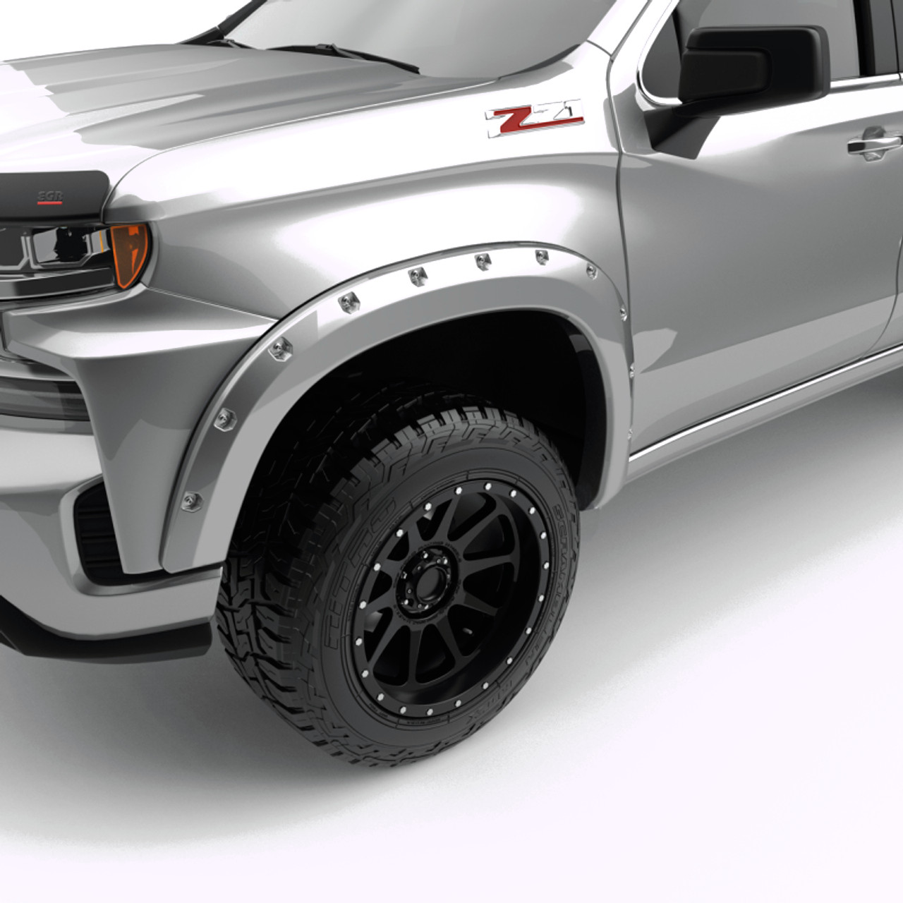 EGR 2019 Chevy 1500 Color Match Style Fender Flare - Set - Switchblade Silver - 791694-GAN