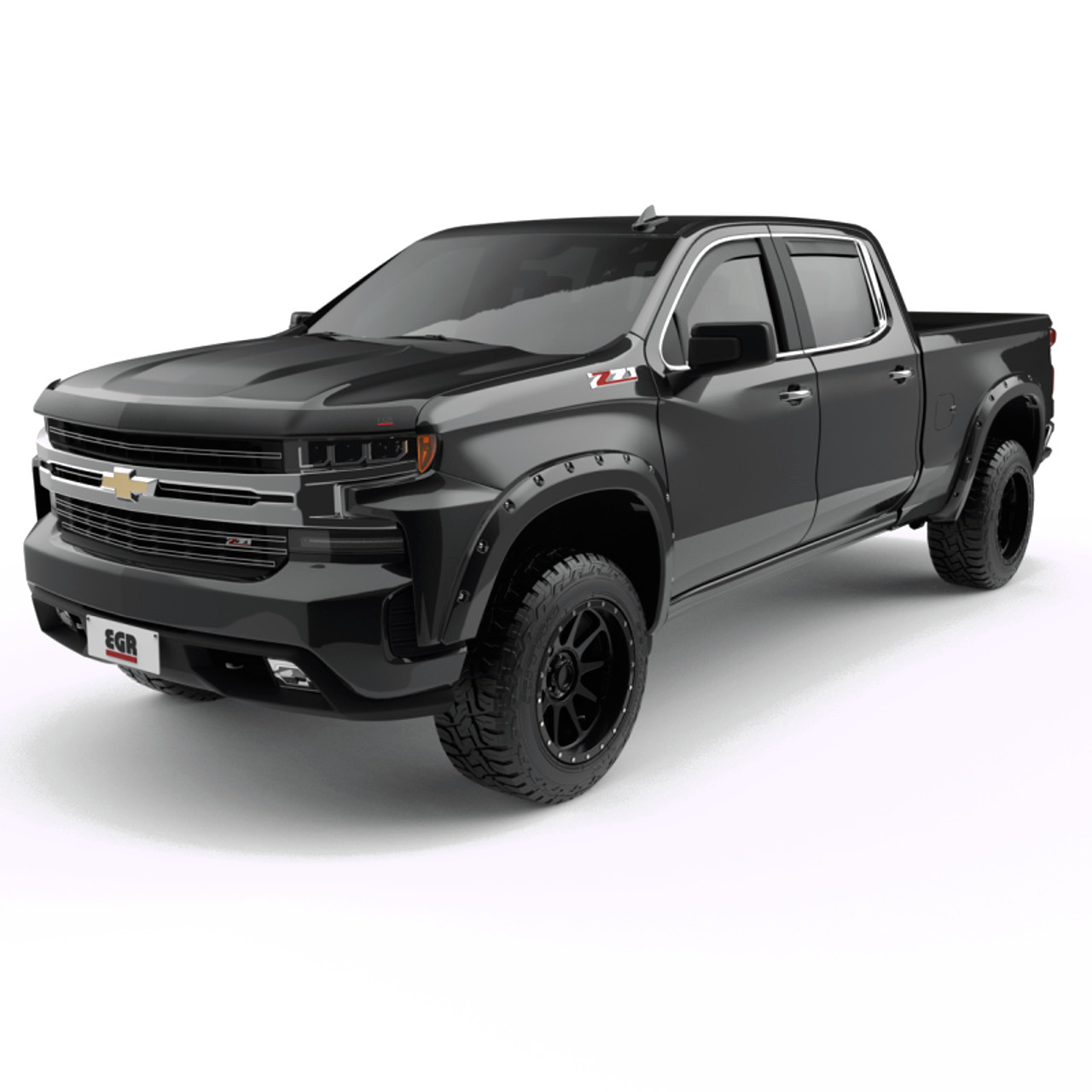 EGR 19-22 Chevrolet Silverado 1500 Traditional Bolt-On Look Fender Flares Black Set Of 4 - 791694-GBA