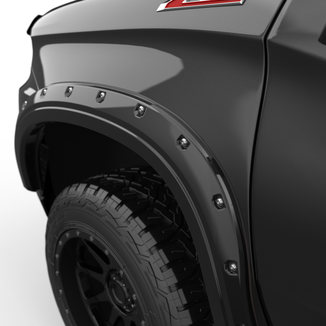 EGR 19-22 Chevrolet Silverado 1500 Traditional Bolt-On Look Fender Flares Black Set Of 4 - 791694-GBA