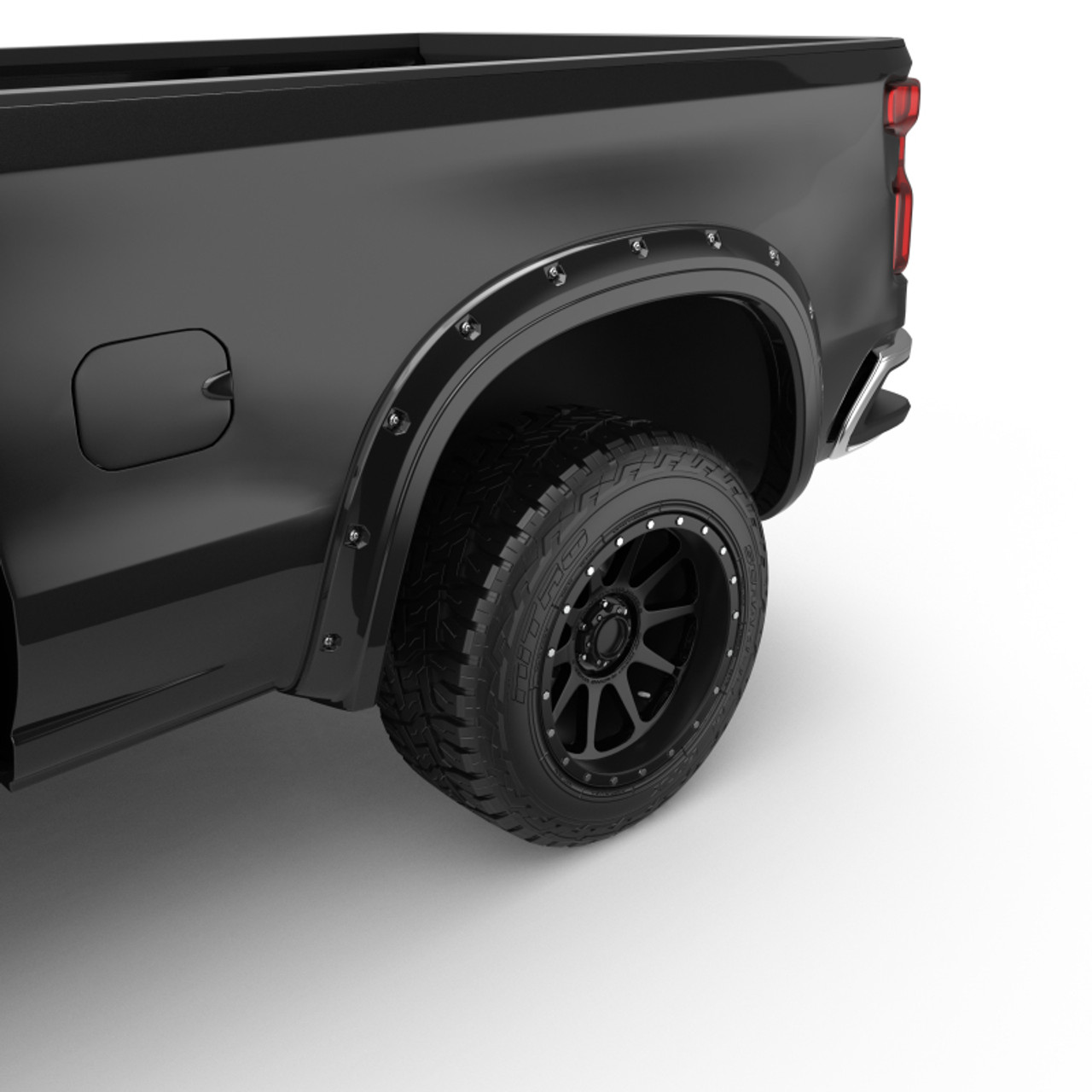 EGR 19-22 Chevrolet Silverado 1500 Traditional Bolt-On Look Fender Flares Black Set Of 4 - 791694-GBA